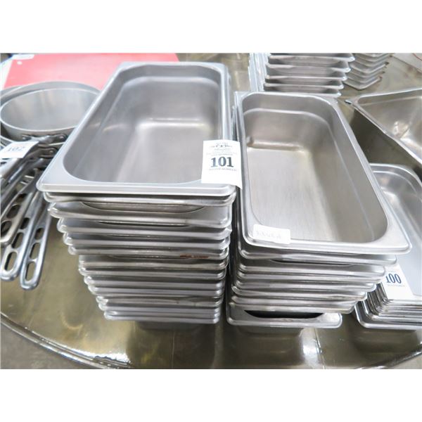 24-S/S Third Size by 4" Insert Pans - 24 X $