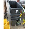 Image 1 : 4-Slim Black Trash Cans - 4 X $