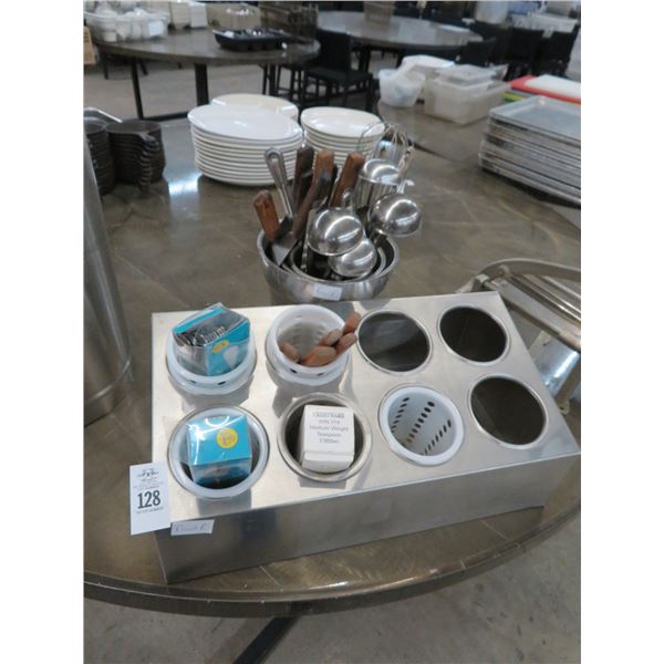 Utensil Bin and Rounds w/Utensils