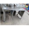Image 1 : S/S Rolling 5' Table w/Triple Overshelf & Tray Stand