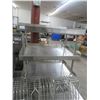 Image 3 : S/S Rolling 5' Table w/Triple Overshelf & Tray Stand