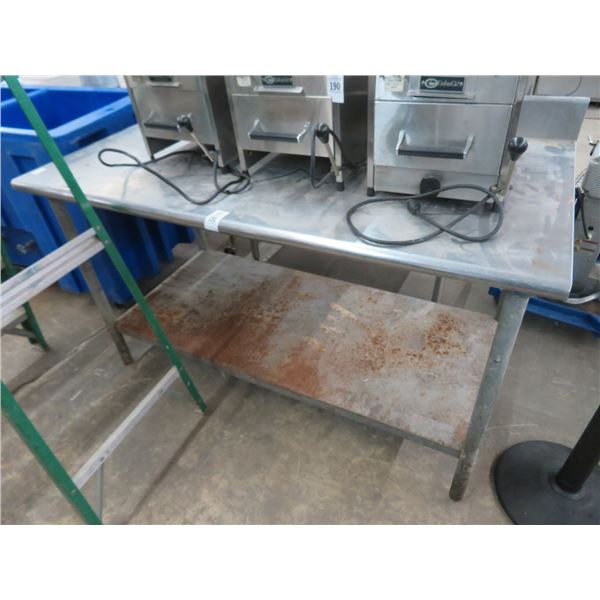 Eagles S/S Utility Table w/Undershelf