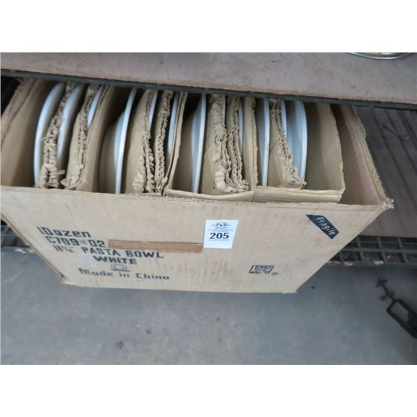 11 White Pasta Bowls In Box