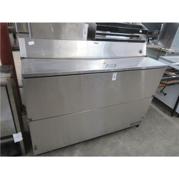 True 58" Flip Top/Flip Down Ref. Reach In Rolling Cooler