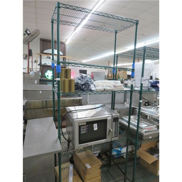 Green 5 Shelf Metro Rack