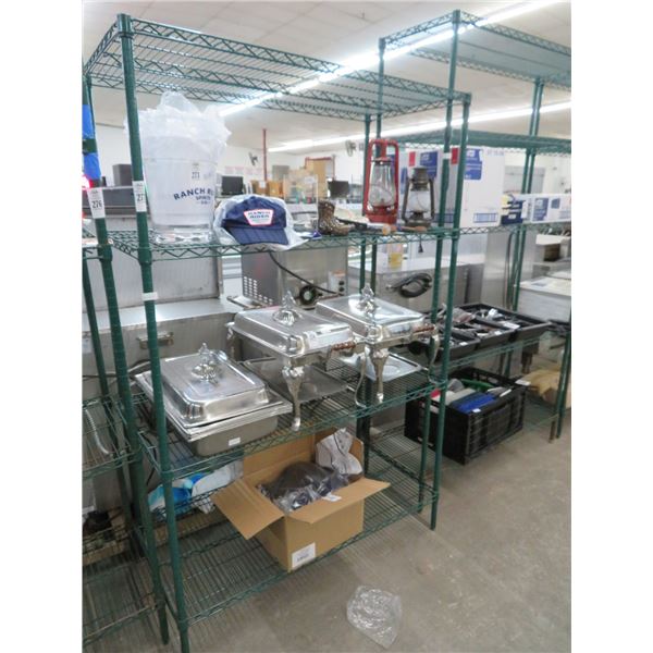 Green 4 Shelf Metro Rack