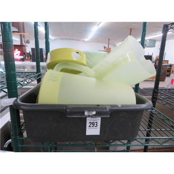 Tub Lot of Pitchers & Lids