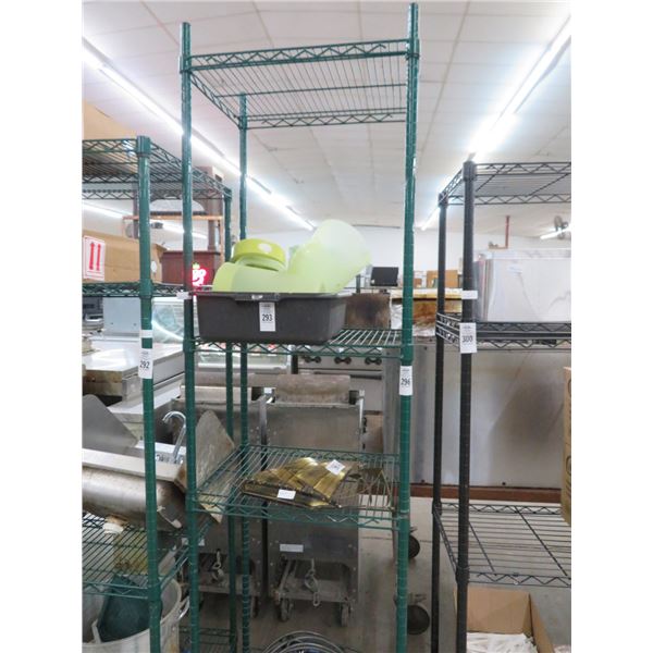 Green 4 Shelf Metro Rack