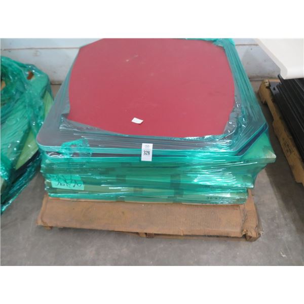 Lot of Red Square & Rectangular Table Tops