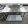 Image 1 : S/S 4' Table w/ Undershelf