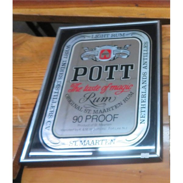 Pott Rum Advertising Mirror - No Shipping