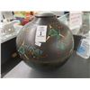 Image 2 : Hand Painted Round Pot w/Contemporary Pattern