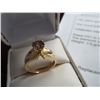 Image 2 : 14K YG Diamond Ring w/One Round Fancy Deep Brown Diamond, Diamond
