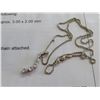Image 2 : 14K WG Diamond Pendant w/7 Pear Diamonds & 18K WG Chain 5.4g -