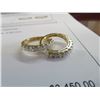 Image 2 : 14K YG Diamond Hoop Earrings w/20 Round Diamonds 7.5g - Replacement Value $3450.00