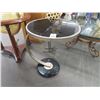 Image 1 : Contemporary Black and Silver Side Table w/Granite Base
