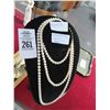 Image 1 : Fahion Pearl 2 Strand Necklace