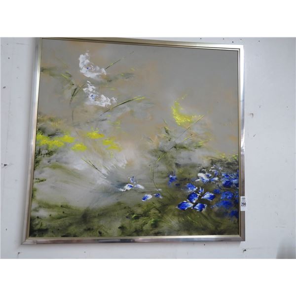 Framed Floral O/C 36" X 36"