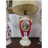 Image 1 : Painted Ceramic Victorian Table Lamp