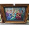 Image 1 : 3 Framed Oil on Board Music - Farm - Creek Scene 3 x $