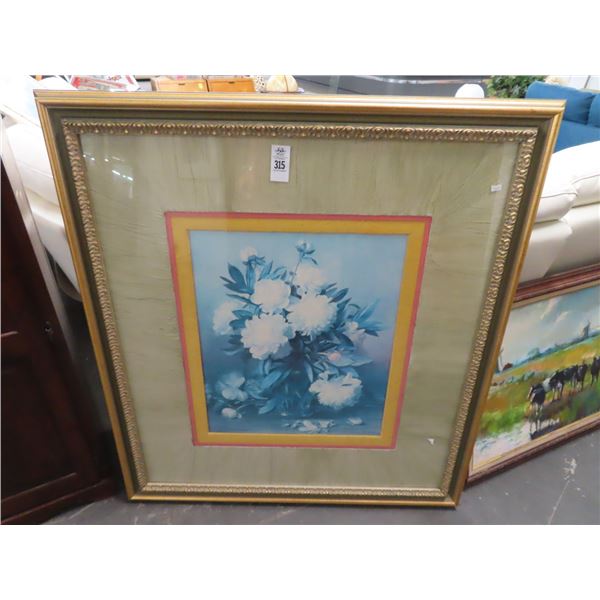 Framed Floral Print 40" x 35"