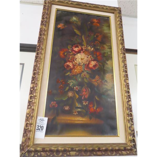 Framed O/C Still Life Floral 28" x 17"