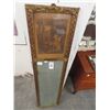 Image 1 : Carved Wood Framed Victorian LA Declaration Mirror 12" x  51"