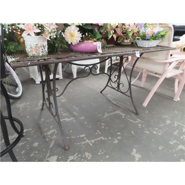 Ornate Metal Patio Table