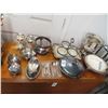 Image 1 : Lot of Silverplate Chafing Dish, Platters and More
