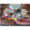 Image 1 : 2-Tray Lot of toys and Dolls - 2 X $