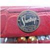 Image 2 : Vintage Red Leather Toiletries Case w/Bottles
