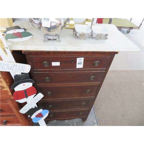 Mahogany Marbletop Chest of Drawers