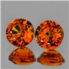 Image 1 : Natural Mandarin Orange Spessartite Garnet Pair{Flawess-VVS}