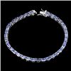 Image 1 : Natural Unheated Oval Blue Tanzanite Bracelet