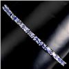 Image 2 : Natural Unheated Oval Blue Tanzanite Bracelet