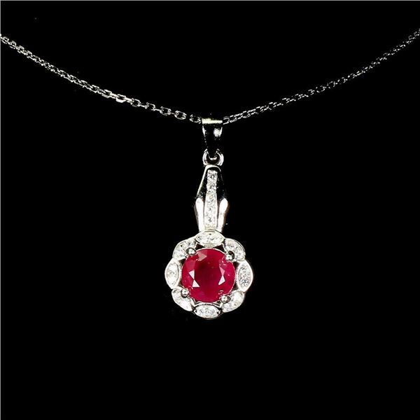 Natural Pigeon Blood Red Ruby Pendant/Necklace