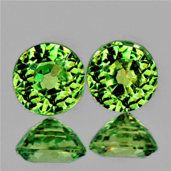 Natural Premium Green Demantoid Pair (Flawless-VVS)