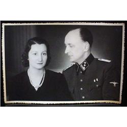LARGE WW2 NAZI GERMAN PORTRAIT PHOTO OF OFFICER AN