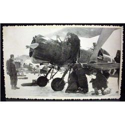 WW2 NAZI GERMAN ARCHIVES PHOTO OF BIPLANES IN SNOW