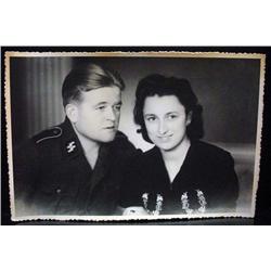 LARGE WW2 NAZI GERMAN PORTRAIT PHOTO OF SS SOLDIER