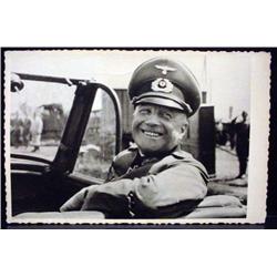 WW2 NAZI GERMAN ARCHIVES PHOTO OF OFFICER IN A CAR