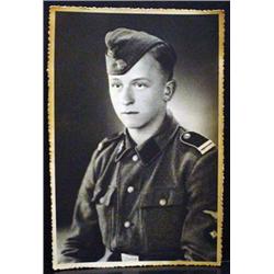 LARGE WW2 NAZI GERMAN PORTRAIT PHOTO OF AN SS SOLD