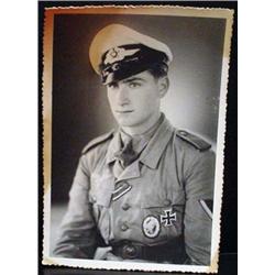 LARGE WW2 NAZI GERMAN PORTRAIT PHOTO OF SOLDIER W/