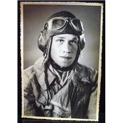 LARGE WW2 NAZI GERMAN PORTRAIT PHOTO OF A PILOT IN