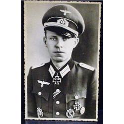 WW2 NAZI GERMAN ARCHIVES PHOTO OF A KNIGHT'S CROSS