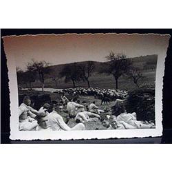 WW2 NAZI GERMAN PHOTO OF SOLDIERS OUT OF UNIFORM A