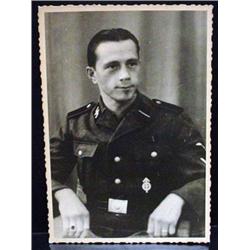 WW2 NAZI GERMAN ARCHIVES PHOTO OF AN SS SOLDIER - 