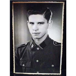 LARGE WW2 NAZI GERMAN PORTRAIT PHOTO AN SS SOLDIER