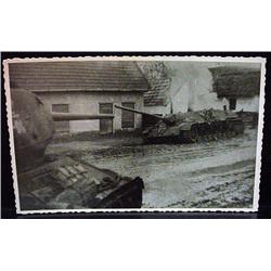 WW2 NAZI GERMAN ARCHIVES PHOTO OF TANKS ON A STREE