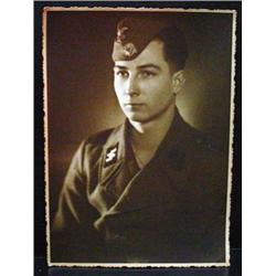LARGE WW2 NAZI GERMAN PORTRAIT PHOTO OF AN SS SOLD